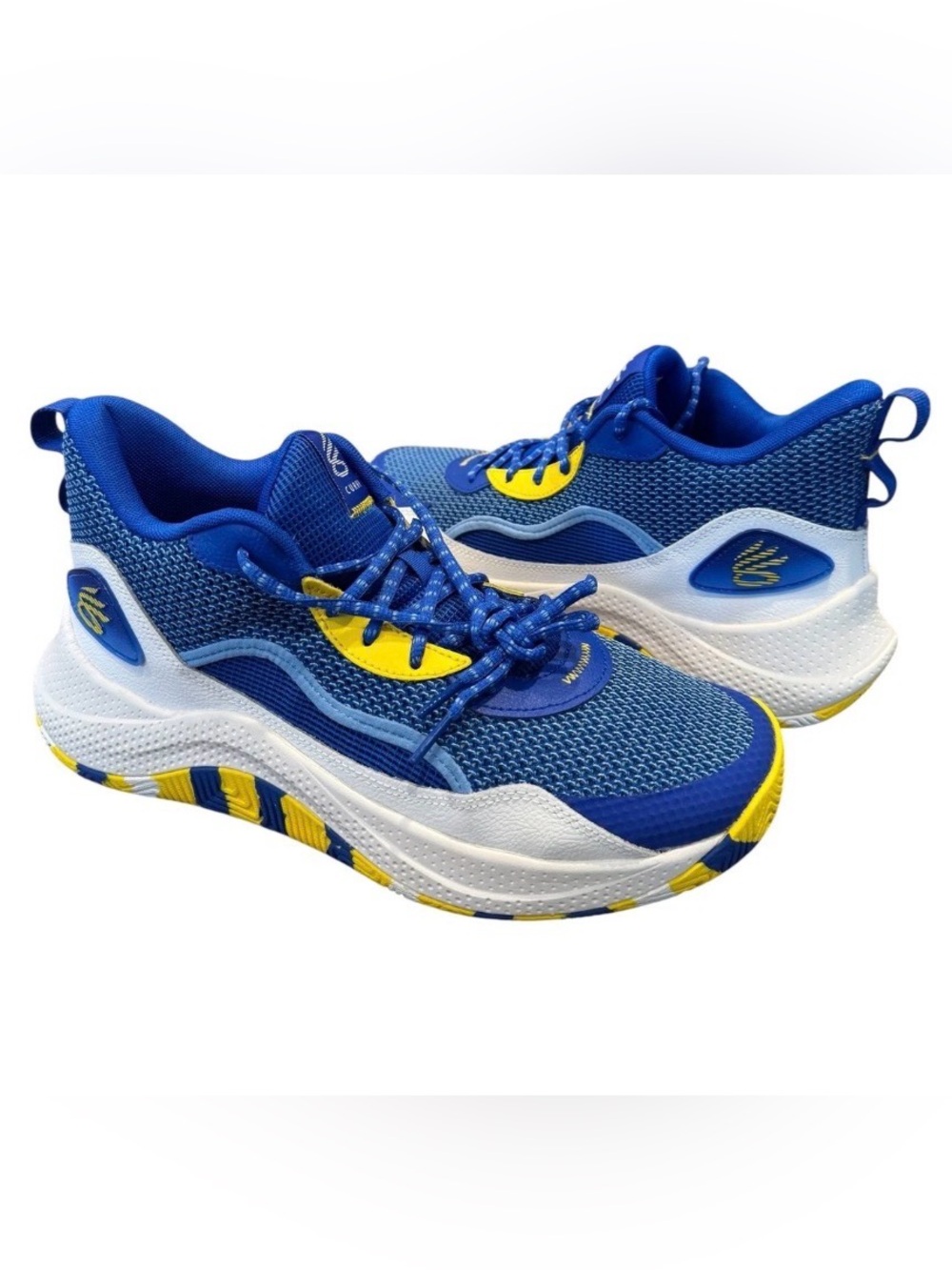 Under Armour Curry 3Z 3Zer0 24 Sneakers Mens 9.5 Blue Yellow Stephen Warriors